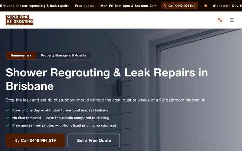 Homepage of the Superfine Regrouting website